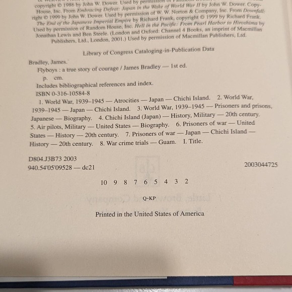 Flyboys: A True Story of Courage (2003, Hardcover) – James Bradley [War, Pilots] - Picture 3 of 10